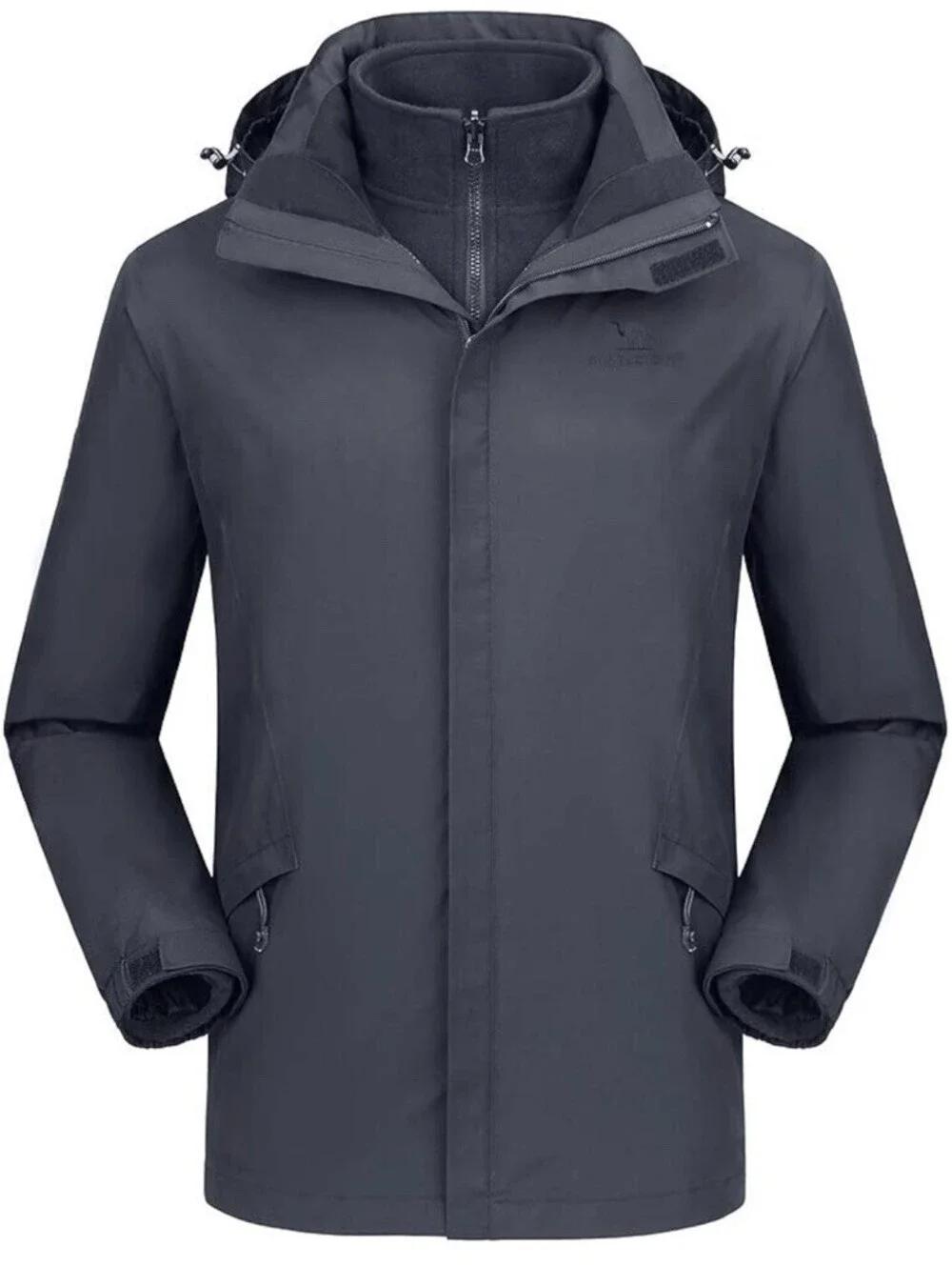 CAMEL CROWN Men’s Mountain Snow Waterproof Ski Jacket Detachable Hood Size S